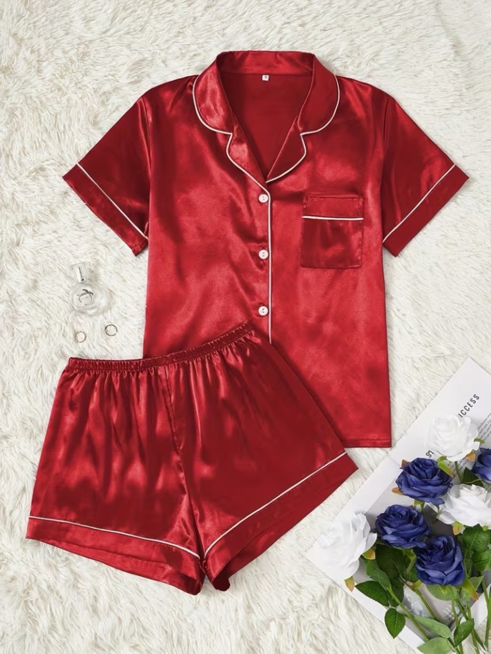 Women Silk Satin Pajama Set